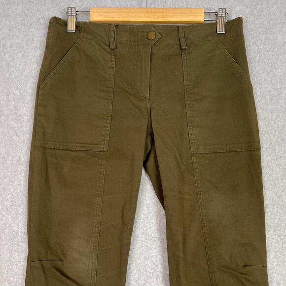 Veronica Beard Army Green Field Mid Rise Cargo Jogger Pant Size 4 - Picture 2 of 13